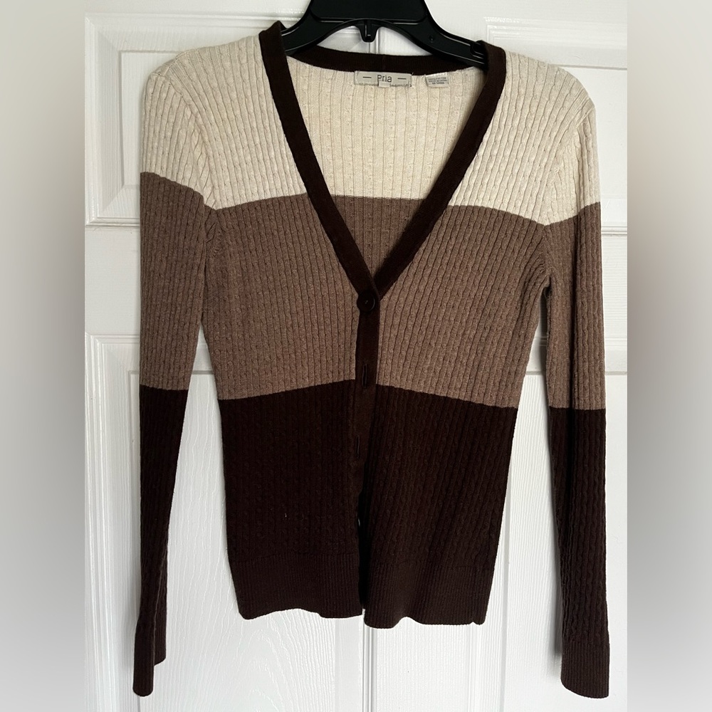 3 toned cardigan size small